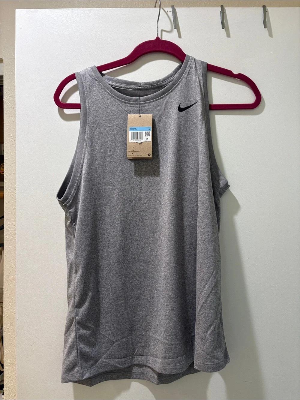 Nike Light Gray Women's Performance Tank with Swoosh